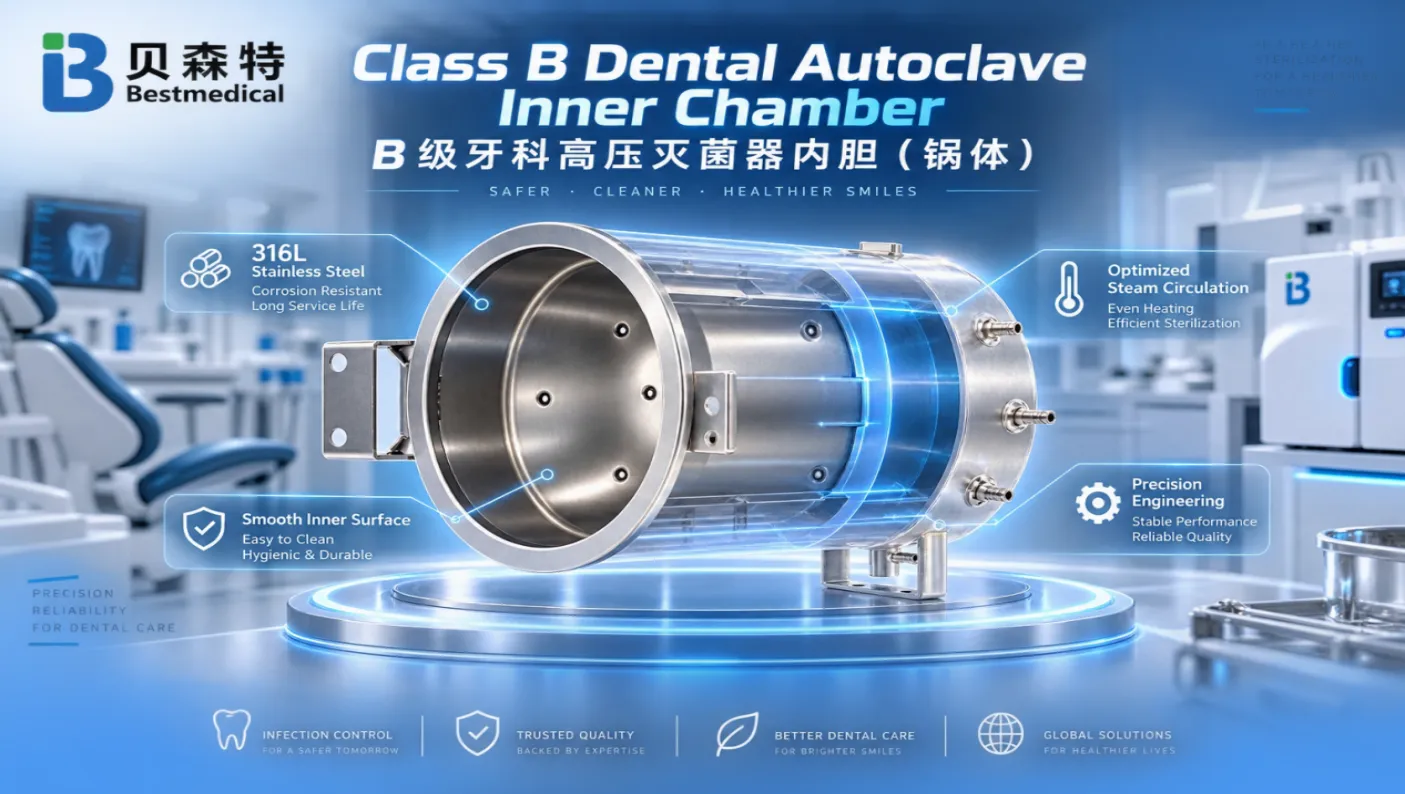 ¿Cómo evitar fallos frecuentes en la cámara de su autoclave dental Clase B? Puntos clave para una selección fiable de cámaras de acero inoxidable